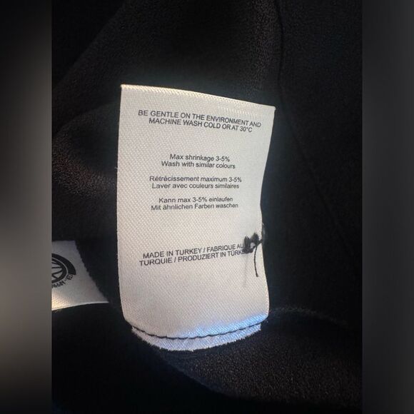 Ganni half button up black blouse with hidden buttons size M - Picture 10 of 12